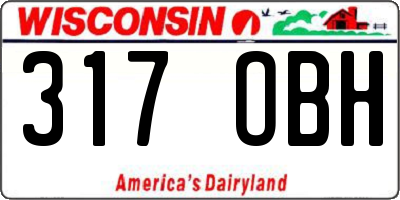 WI license plate 317OBH