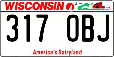 WI license plate 317OBJ