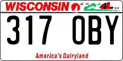 WI license plate 317OBY