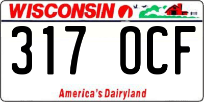 WI license plate 317OCF