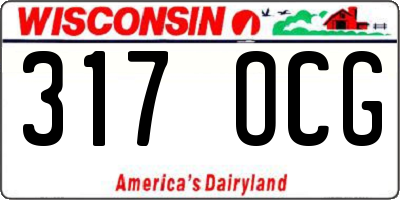 WI license plate 317OCG