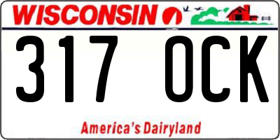 WI license plate 317OCK