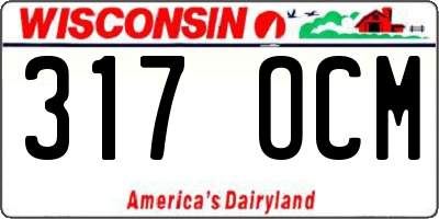 WI license plate 317OCM