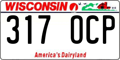 WI license plate 317OCP