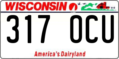 WI license plate 317OCU