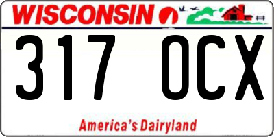 WI license plate 317OCX