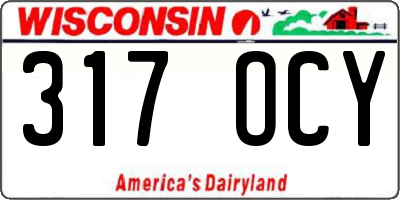 WI license plate 317OCY