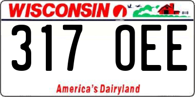 WI license plate 317OEE