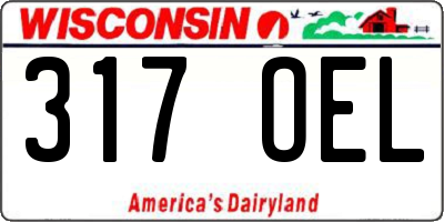 WI license plate 317OEL