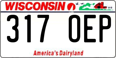 WI license plate 317OEP