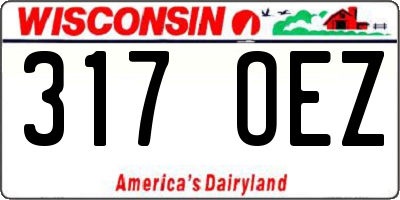 WI license plate 317OEZ
