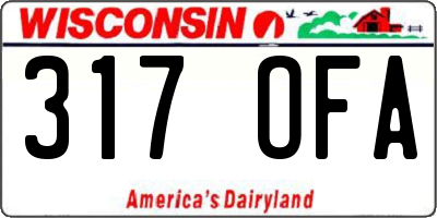 WI license plate 317OFA
