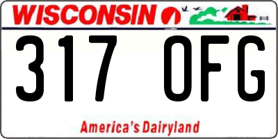 WI license plate 317OFG