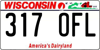 WI license plate 317OFL