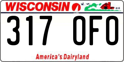 WI license plate 317OFO