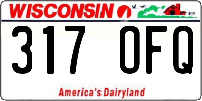 WI license plate 317OFQ