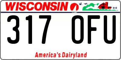 WI license plate 317OFU