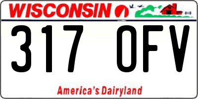 WI license plate 317OFV