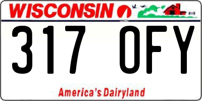WI license plate 317OFY