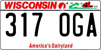 WI license plate 317OGA