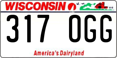 WI license plate 317OGG