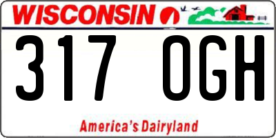 WI license plate 317OGH
