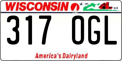 WI license plate 317OGL