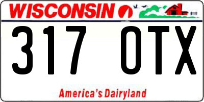 WI license plate 317OTX