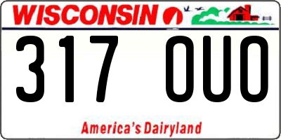 WI license plate 317OUO