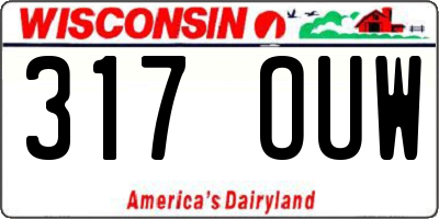 WI license plate 317OUW