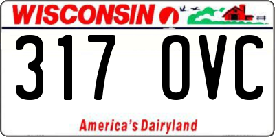 WI license plate 317OVC