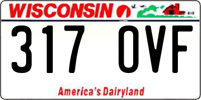 WI license plate 317OVF