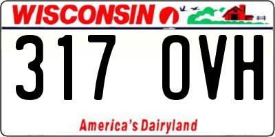 WI license plate 317OVH