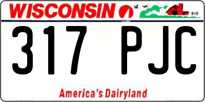 WI license plate 317PJC