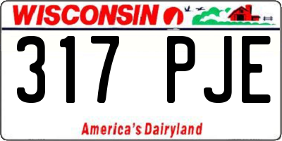 WI license plate 317PJE
