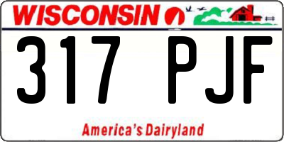 WI license plate 317PJF