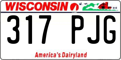 WI license plate 317PJG
