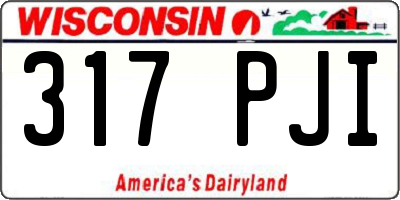 WI license plate 317PJI