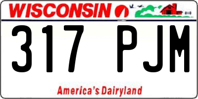 WI license plate 317PJM