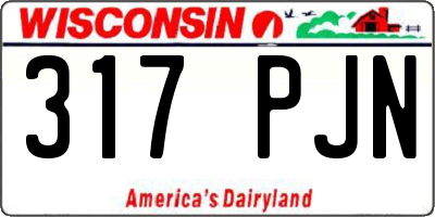 WI license plate 317PJN