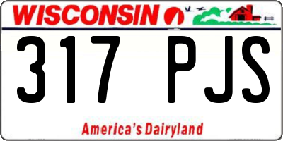 WI license plate 317PJS