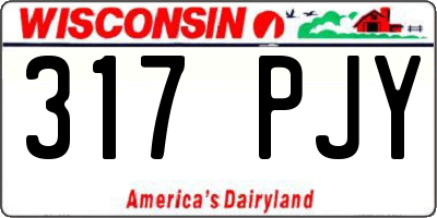 WI license plate 317PJY