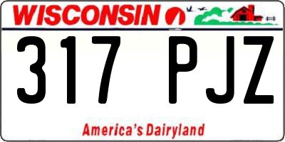 WI license plate 317PJZ