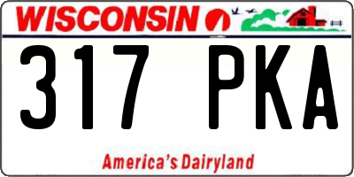 WI license plate 317PKA