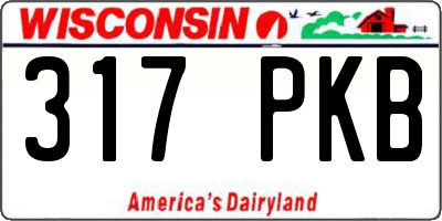 WI license plate 317PKB