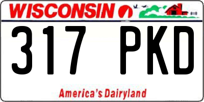WI license plate 317PKD