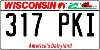 WI license plate 317PKI