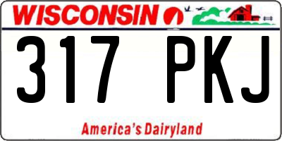 WI license plate 317PKJ