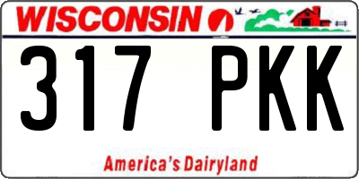 WI license plate 317PKK