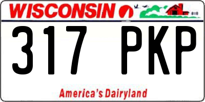 WI license plate 317PKP